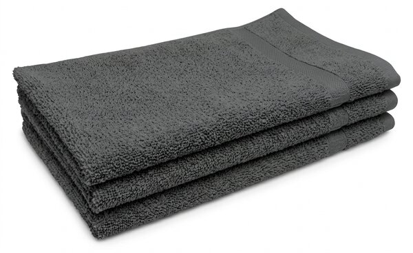 Classic kis törölköző sötétszürke 30x50 cm, 100% pamut