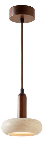 Barna-bézs LED függőlámpa kő búrával ø 15 cm Karo – Opviq lights