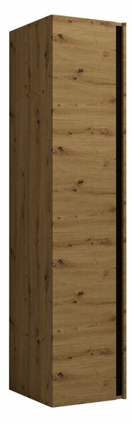 Gardróbszekrény Pinis II, Laminált forgácslap, 186x40x44cm, Fekete, Artisan tölgy