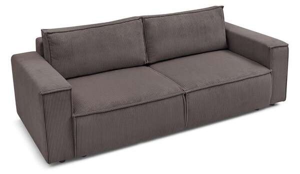 Szürkésbarna kordbársony kinyitható kanapé 245 cm Nihad – Bobochic Paris