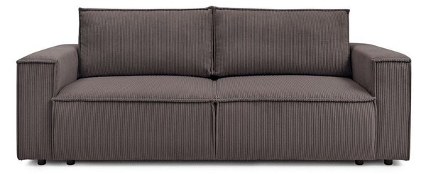 Szürkésbarna kordbársony kinyitható kanapé 245 cm Nihad – Bobochic Paris