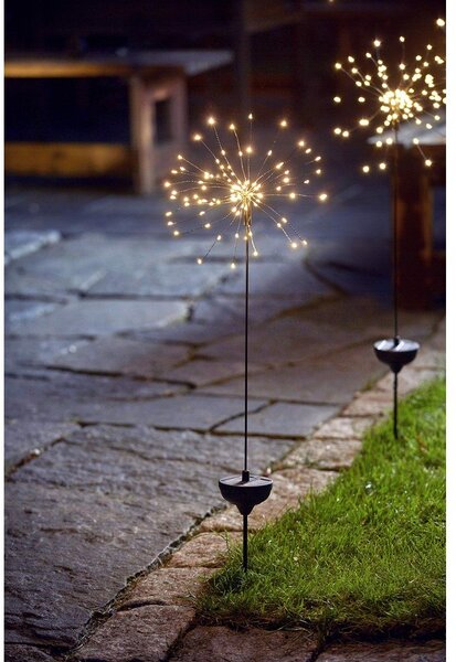 Firework kültéri napelemes LED lámpa fehér diódákkal, magasság 100 cm - Star Trading