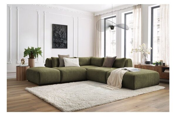 Zöld sarokkanapé (variálható) Jeanne – Bobochic Paris