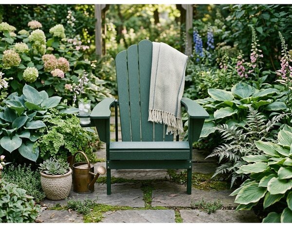 Zöld műanyag kerti fotel Adirondack – Bonami Selection