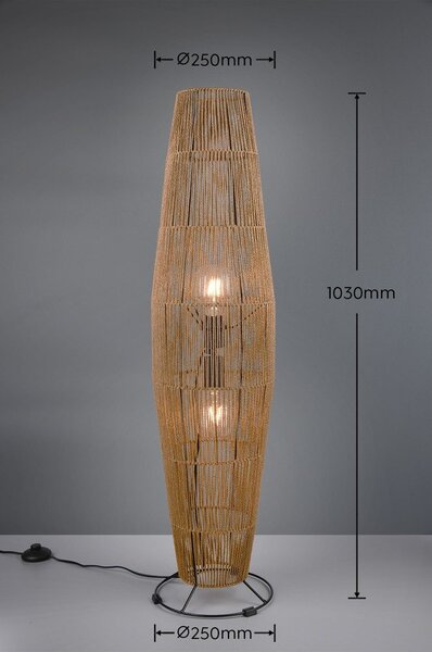 Natúr színű állólámpa (magasság 103 cm) Miki – Reality