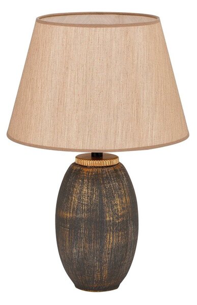 Szürke-bézs asztali lámpa textil búrával (magasság 46 cm) Yakamoz – Opviq lights