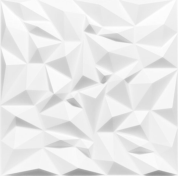 Polistar Ametyszt fehér festhető polisztirol falpanel, burkolat (50x50cm), hungarocell dekor 3d