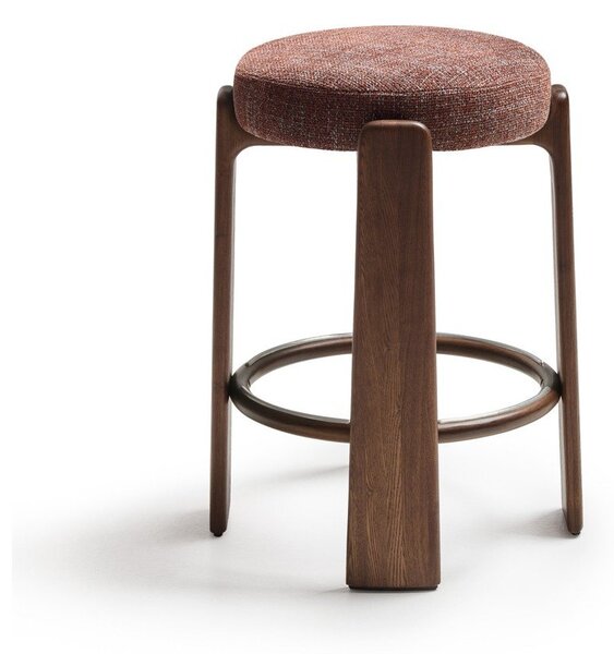 Barna-sötét natúr színű kőrisfa bárszék (ülésmagasság 65 cm) Granite – Kave Home