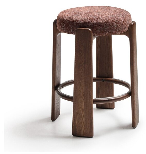 Barna-sötét natúr színű kőrisfa bárszék (ülésmagasság 65 cm) Granite – Kave Home