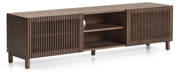 Sötétbarna TV-állvány diófa dekorral 180x49,5x42,5 cm Beyla – Kave Home
