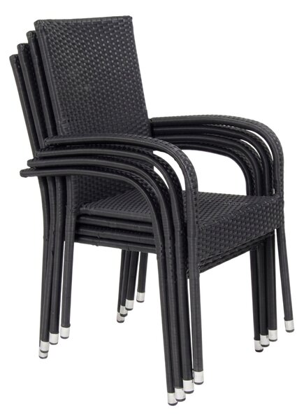 Paris kerti rattan székek szett, 4 db, 4 szék