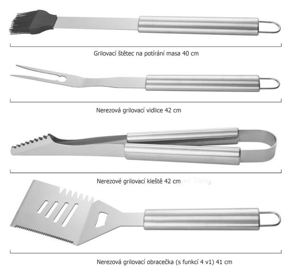 Avenberg Element 27 db-os grillező eszközkészlet