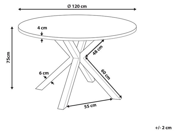 Kerti asztal MALETTO 120 cm 120 cm Üveg Szürke