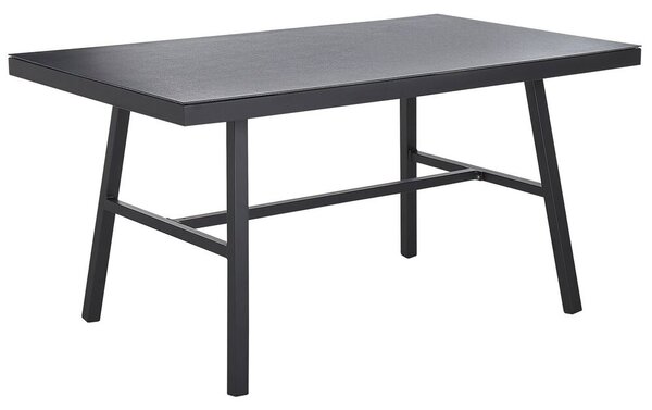 Fekete Kerti Étkezőasztal 150 x 90 cm CANETTO