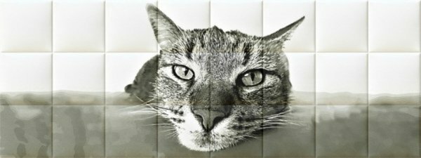 Cat cica macskás nyomtatott műbőr falvédő ágy mellé (200x75 cm)