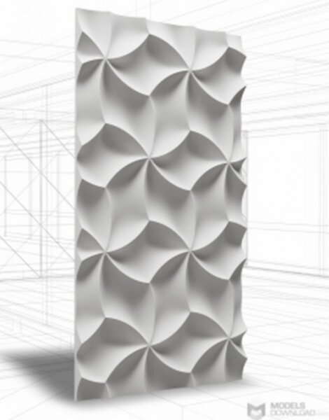 Loft-3D Dekor-29 beltéri festhető gipsz 3d dekor falpanel fehér