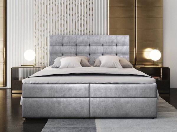 GLOS M ágyneműtartós boxspring ágy 140x200 - szürke