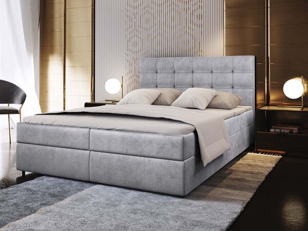 GLOS M ágyneműtartós boxspring ágy 140x200 - szürke