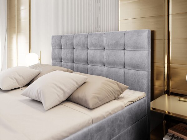 GLOS M ágyneműtartós boxspring ágy 140x200 - szürke