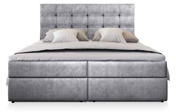 GLOS M ágyneműtartós boxspring ágy 140x200 - szürke