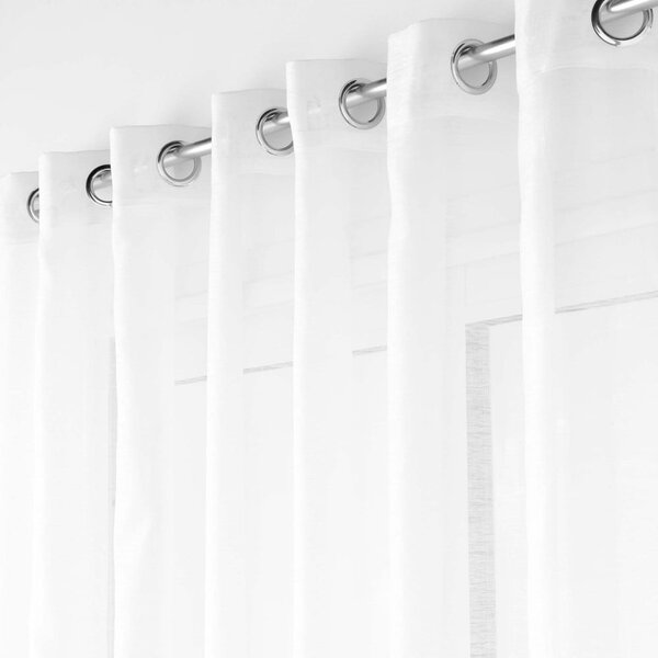 Fehér voile fényáteresztő függöny 400x240 cm Lissea – douceur d'intérieur