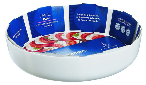 Luminarc Diwali hőálló tál 30 cm fehér
