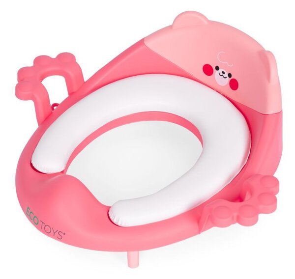 Wc szűkítő ülőke fülekkel puha párnával rózsaszín