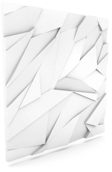 MYWALL SZAFIR fehér polisztirol modern mintás 3d falpanel, beltéri polisztirol falburkoló panel (60x60cm)