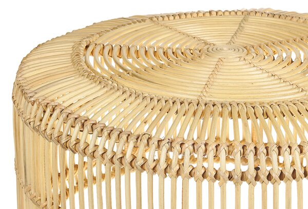 Dohányzóasztal LIMNI Rattan Világosbarna