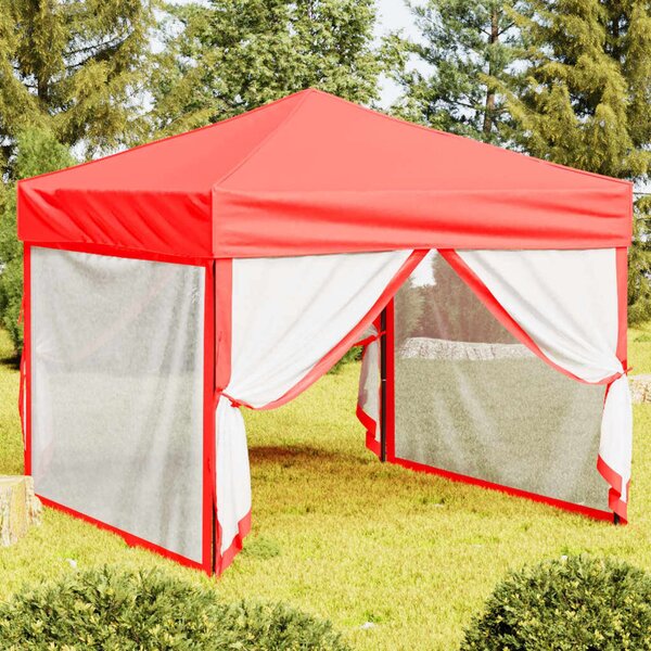 VidaXL Rendezvénysátor 3x3m, Piros