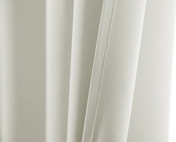 OXFORD fehér-krém színű függöny 140x250 cm Felfüggesztés: Hullámos sínszalag