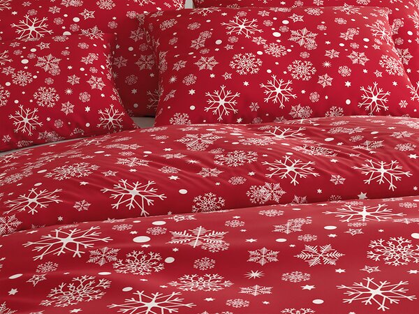 SNOWFALL piros mikroszálas ágyneműhuzat Ágyneműhuzat mérete: 70 x 90 cm | 140 x 200 cm