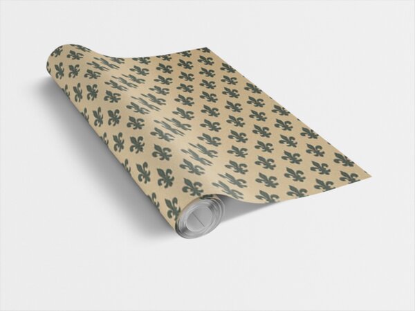 LILY GREEN / zöld bourbon liliom 45cm x 15m öntapadós tapéta