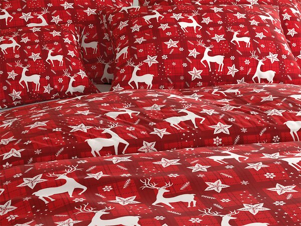 Mikroszálas ágyneműhuzat VELVET CHRISTMAS piros Ágyneműhuzat mérete: 70 x 90 cm | 140 x 220 cm