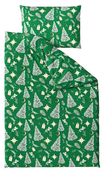 Mikroszálas ágyneműhuzat GREEN CHRISTMAS zöld Ágyneműhuzat mérete: 70 x 90 cm | 140 x 200 cm