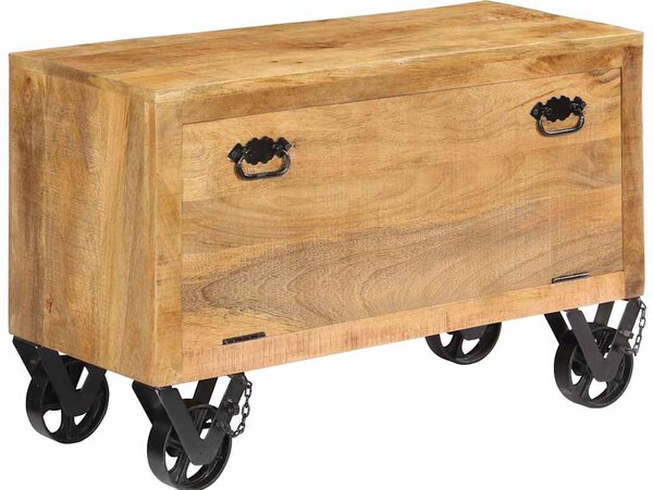 Tömör mangófa cipőszekrény 86 x 35 x 55 cm