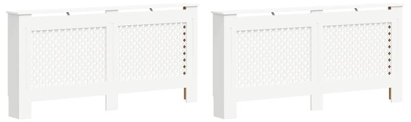 2 db fehér MDF radiátorburkolat 172 x 19 x 81,5 cm