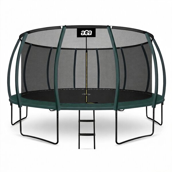 Aga SPORT EXCLUSIVE Trambulin 500 cm Sötétzöld + védőháló + létra