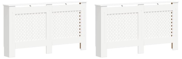 2 db fehér MDF radiátorburkolat 152 x 19 x 81,5 cm