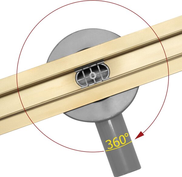Rea Neo Slim Mirror Pro zuhanylefolyó, 50 cm, matt arany, REA-G5692