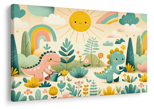 Kép kis dinoszauruszok játékos napja a természetben