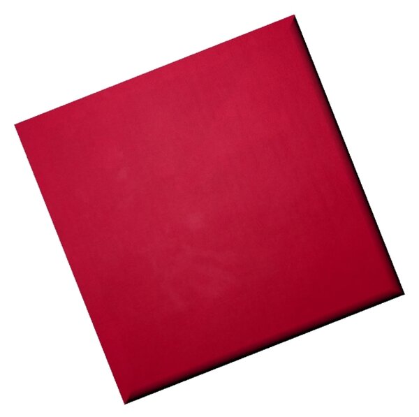 KERMA falpanel 12,5×12,5 cm piros színű szintetikus műbőr falburkolat Inter 18010