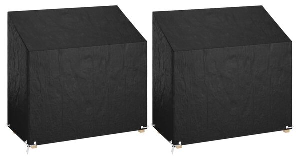 2 db polietilén kerti pad huzat 8 fűzőlyukkal 130x70x70/88 cm