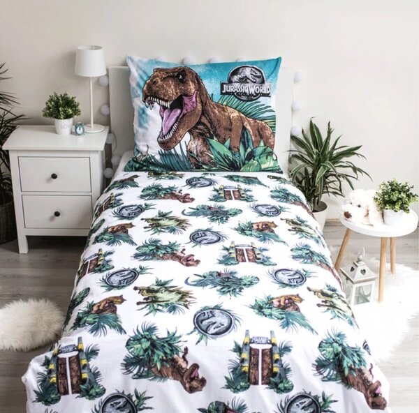 Sötétben világító pamut ágynemű JURASSIC WORLD ROAR színes kivitel Ágyneműhuzat mérete: 70 x 90 cm | 140 x 200 cm