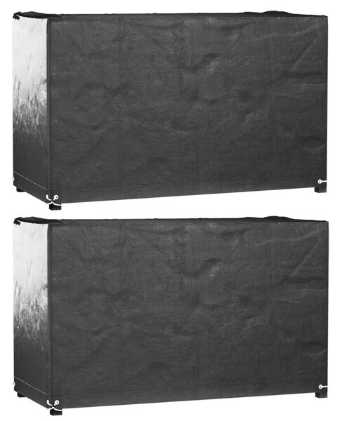 2 db téglalap alakú kerti bútorhuzat 8 fűzőlyukkal 125x55x75 cm