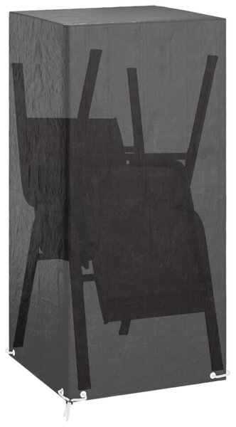 2 db polietilén kerti szék huzat 8 fűzőlyukkal 75 x 70 x 140 cm