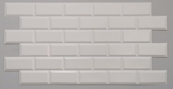 FLEXWALL White Unit fehér csempe fehér fugával PVC falpanel, konyha, fürdőszoba burkolat