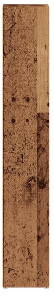 2 db antik fa színű szerelt fa CD-tartó szekrény 21x16x93,5 cm