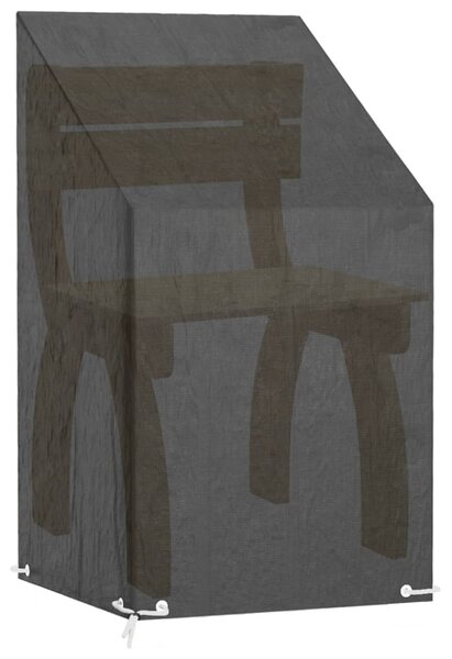 2 db polietilén kerti szék huzat 8 fűzőlyukkal 65x65x80/120 cm
