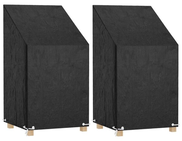 2 db polietilén kerti szék huzat 8 fűzőlyukkal 65x65x80/120 cm